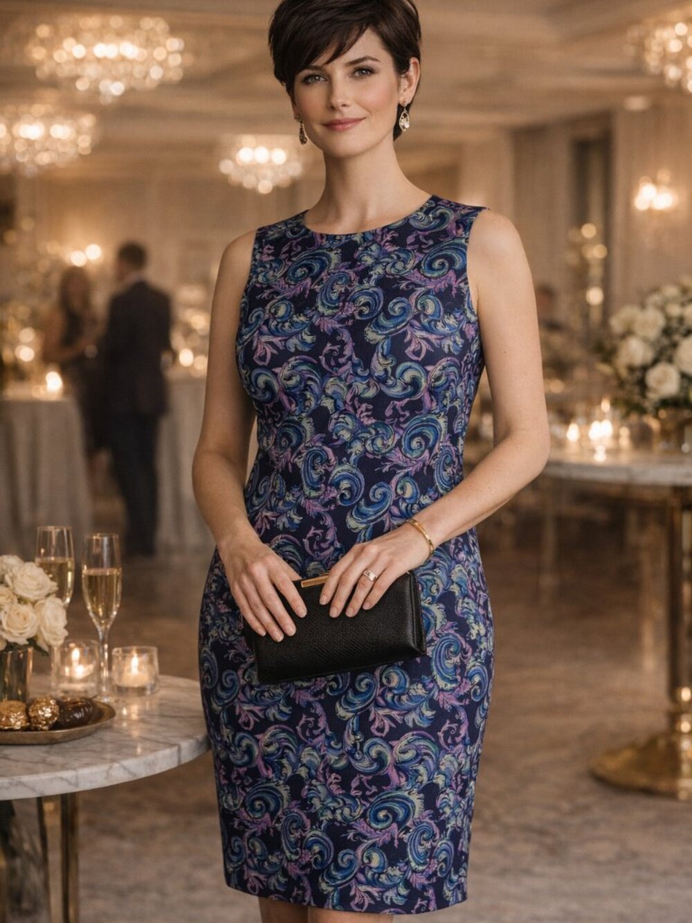 Versace Collection Baroque Paisley Medusa Shift Dress IT 52 US 16